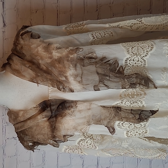 NEW BROWN FRINGE DELICATE OVER THE SHOULDER SCARF - Picture 2 of 8